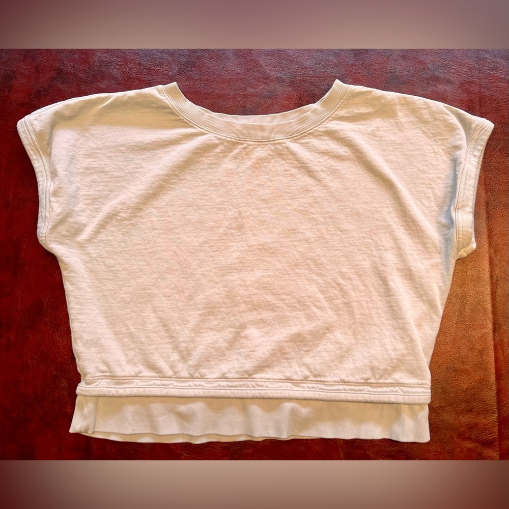 Athleta Sundown Shirred Sleeveless Sweatshirt, size XS
